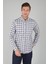 Erkek Uzun Kollu Regular Fit Pamuk Spor Kareli Gömlek Ekru GMEKS252135_E03 1