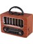 Orta Boy Retro Ahşap Tasarım Bluetooth Hoparlörlü Radyo – Fm/am Destekli, Şarjlı ve Taşınabiliri Radyo NS-6636 2