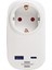 Premium Serisi Tek Soketli 20W Hızlı Şarj Özellikli 1 Typ-C + 1 Usb' Li Şarj Korumalı Priz 2