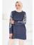 Kolları Nakış Detaylı Modal Tunik Antrasit - 27703 1