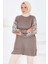 Kolları Nakış Detaylı Modal Tunik Vizon - 27703 1