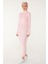 Triko Elbise Pembe - 27754-PEMBE 4