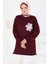 Çiçek Işlemeli Oysho Tunik Bordo - 27672 3