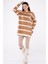 Çizgili Triko Tunik Vizon - 27741-VIZON 1