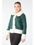 Baskılı Peluş Ceket Zümrüt - 27763-ZUMRUT 1