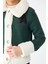 Baskılı Peluş Ceket Zümrüt - 27763-ZUMRUT 4
