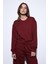 Bordo Basic Kadın Sweatshirt 1