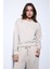 Bej Basic Kadın Sweatshirt 3