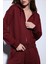 Bordo Kapüşonlu Kadın Sweatshirt 4
