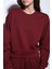 Bordo Basic Kadın Sweatshirt 3
