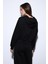 Siyah Kapüşonlu Kadın Sweatshirt 5