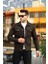 Erkek Trend Polo Yaka Slim Fit Denim Jeans Kestane Kot Ceket 3