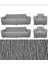 Jakarlı Streç Kaplama Maxi Takım Koltuk Örtüsü (3+3+1+1)-Gri 1