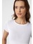 Beyaz Basic Crop Kadın Top 3