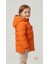 Kız Çocuk Kışlık Şişme Mont – Kürklü Kapüşonlu, Fermuarlı, Cepli Kalın Rahat Şık Mont Turuncu 2