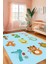 Eğlenceli Sayılar Temalı Halı Dijital Baskılı Dokuma Kaymaz Tabanlı Yıkanabilir Pati Dostu Antialerjik Çocuk Odası Halısı 1