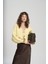 Luna Metal Detay Sarı Kısa Triko Hırka 1