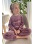 Kız Çocuk Mor Uzun Kol Kışlık Kadife Bisiklet Yaka Pijama Takımı 10E-2355 3