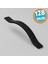 10 Adet Mobilya Çekmece Kolu Mutfak Dolabı ve Kapak Kulpları Dayanıklı Siyah Metal Kulp 128 mm 2