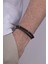 Oniks Taşlı Çift Kordon Örgü Model Erkek Deri Bileklik 1