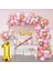 Lüks Pembe Rose Gold 1 Yaş Balon Seti 2