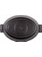 23*17 cm Oval Düz Tabak Sahan Mat Siyah 3