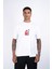 Erkek Asimetrik Kesim Kısa Kollu Poplin Garni Detaylı Baskılı Pis Dikişli Siyah Regular Fit T-Shirt 1