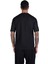 Erkek Asimetrik Kesim Kısa Kollu Poplin Garni Detaylı Baskılı Pis Dikişli Siyah Regular Fit T-Shirt 5