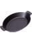 16*14,5 cm Oval Düz Tabak Sahan Mat Siyah 1