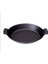 16*14,5 cm Oval Düz Tabak Sahan Mat Siyah 2
