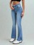 Kadın Ispanyol Paça Yırtmaçlı Jeans Mavi 1