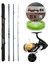 Yekoutdoor Profesyonel Olta Seti Okuma Surfliner+ Surf 420CM 3 Parça Olta Kamışı&shimano Makina Socorro 8000 Sw 1