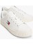 Tommy Hılfıger Kadın Marka Logolu Kalın Tabanlı Elastık Bağcıklı Günlük Kullanıma Uygun Beyaz-Gümüş Sneaker EN0EN02703 0k7 4