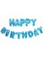 Happy Bırthday Yazılı Mavi Renk Set Balon 1