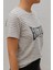 Unisex Çizgi Desenli Bisiklet Yaka Tişört 3