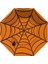 Halloween Örümcek Siyah Sekizgen Tabak 23 cm 1