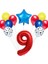 Kırmızı Rakamlı Balon Set 1