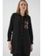 5851 Cep Detaylı Gömlek Tunik - Siyah 8