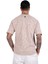 Erkek Kısa Kollu Bej Renkli , Düğmeli Patlı, Pis Yakalı Pamuklu Dokuma T-Shirt 6
