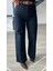 Lacivert Kemerli Paça Kesik Straight Jean 2