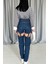 Mavi Askılı Iki Parça Jeans Pantolon 8