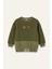 Erkek Çocuk Kapitone Nakış Detaylı Sweatshirt - Haki 4