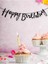 Happy Birthday Kaligrafi Siyah Banner 1