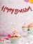 Happy Birthday Kaligrafi Banner Kırmızı 1