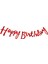 Happy Birthday Kaligrafi Banner Kırmızı 2