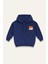 Erkek Çocuk Kapşonlu Kanguru Cepli Sweatshirt - Lacivert 1