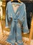 Müslin Kimono %100 Pamuklu Göz Desenli Jakarlı Bornoz Kaftan Sabahlık 4