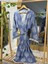 Müslin Kimono %100 Pamuklu Mercan Desenli Bornoz Kaftan Sabahlık 4