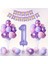 Mor Rakamlı 1 Yaş Balon Set 1
