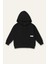 Erkek Çocuk Kapşonlu Kanguru Cepli Sweatshirt - Siyah 1